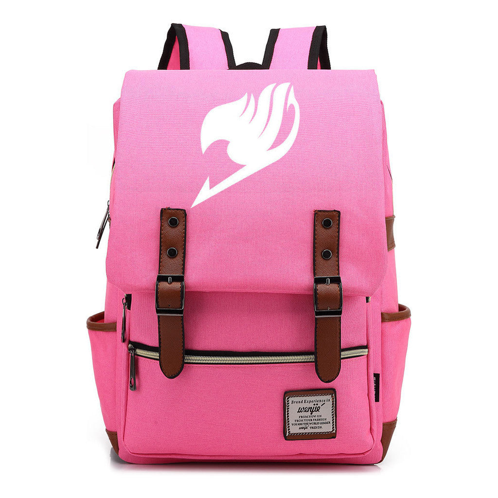 Printed Teenage Student Backpack For Men And Women With Casual Belt Buckle Classic Backpack