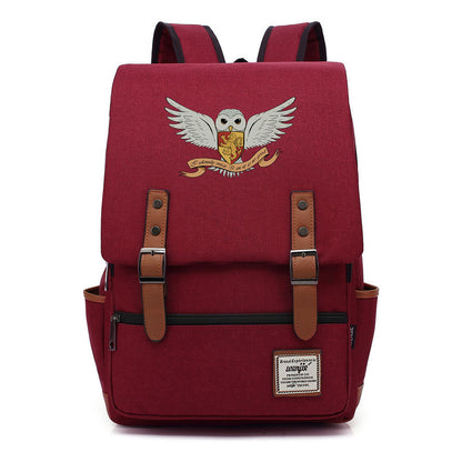 School Of Witchcraft And Wizardry Printed Student Backpack For Men And Women, Casual Belt Buckle, Classic Backpack 43*29*13.5cm