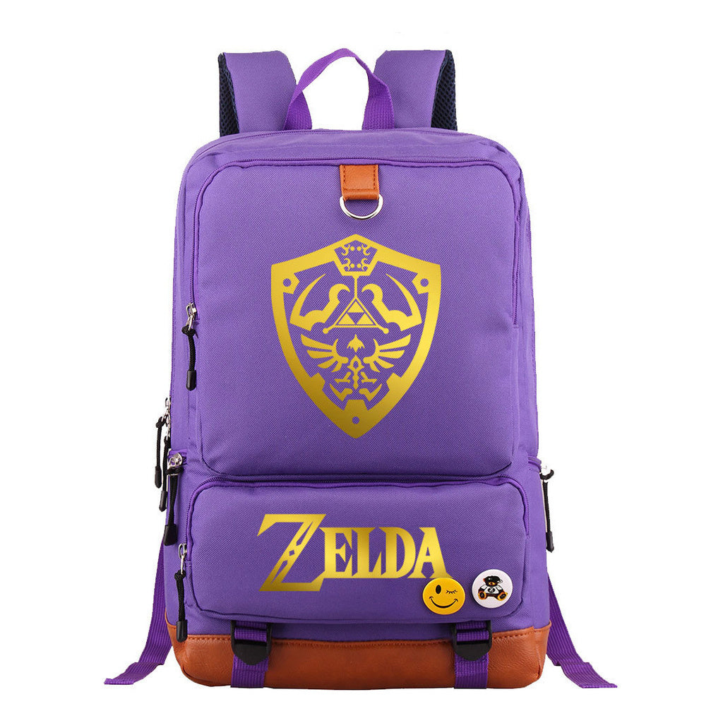 Golden Selda Kingdom Tear Print Youth Student School Bag Travel Bag Shoulder Travel Backpack