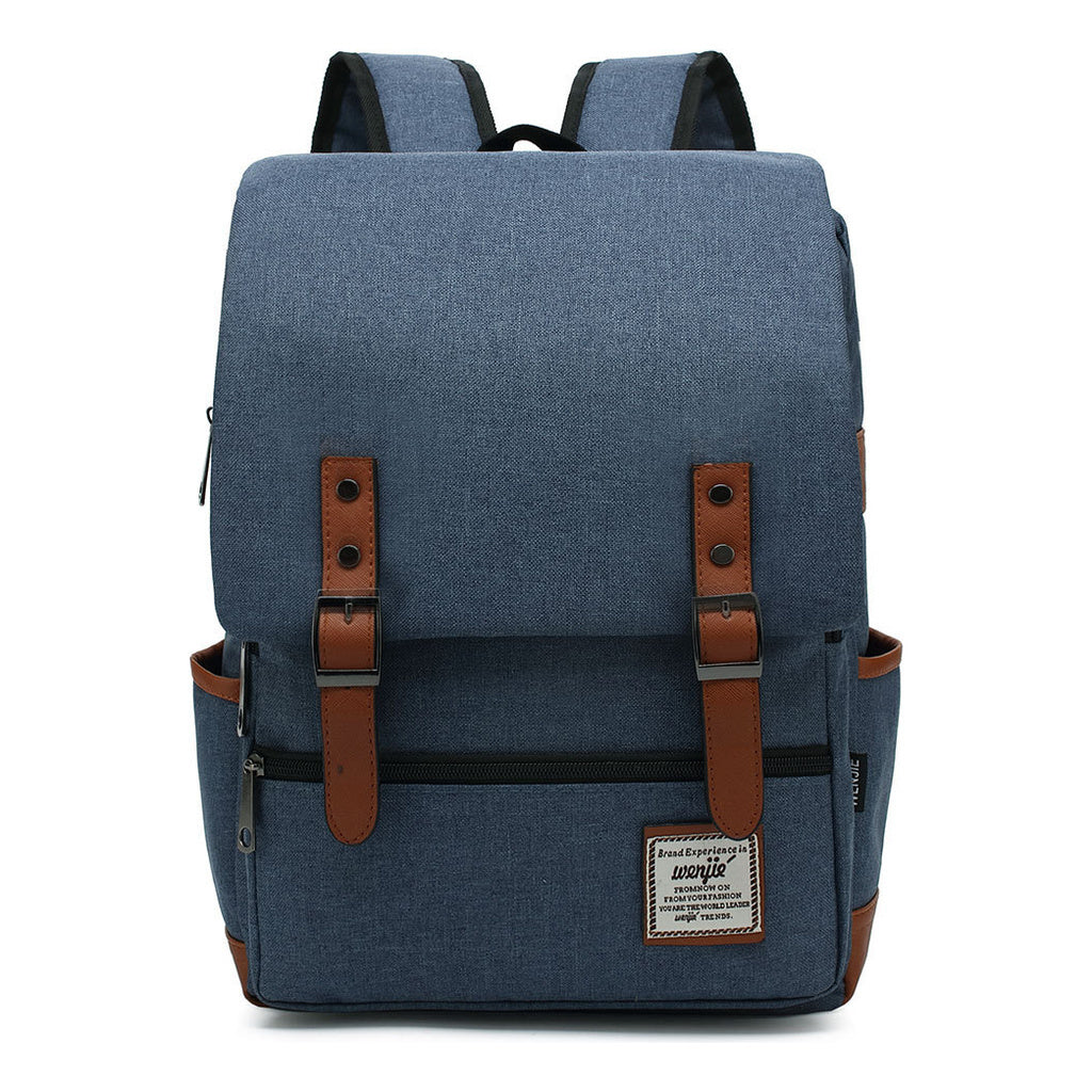 Printed Teenage Student Backpack For Men And Women With Casual Belt Buckle Classic Backpack