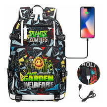 Plant Wars Usb Youth Student Backpack For Men And Women's Leisure Travel Backpack