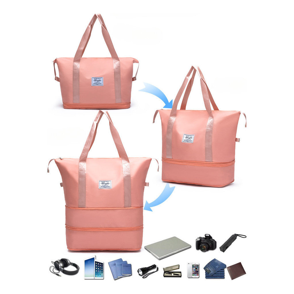 Travel Bag With Large Capacity, Foldable Storage Bag, Simple And Lightweight Fitness Bag, Shoulder Bag