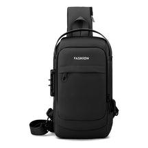 Usb Chest Bag Password Lock Men's Shoulder Bag Casual Sports Waist Bag Small Bag Multifunctional Crossbody Bag