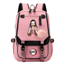 Comic Cartoon Fashion Usb Youth Student Backpack With Casual Woven Strap Flip Back Backpack