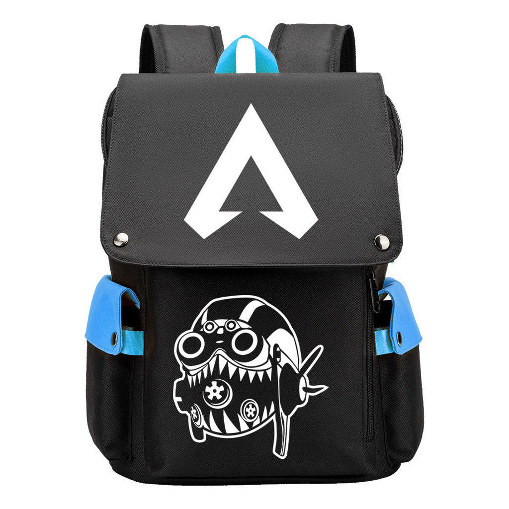 Apex Hero Print Usb Charging Cap Head Style Student School Bag Casual Backpack