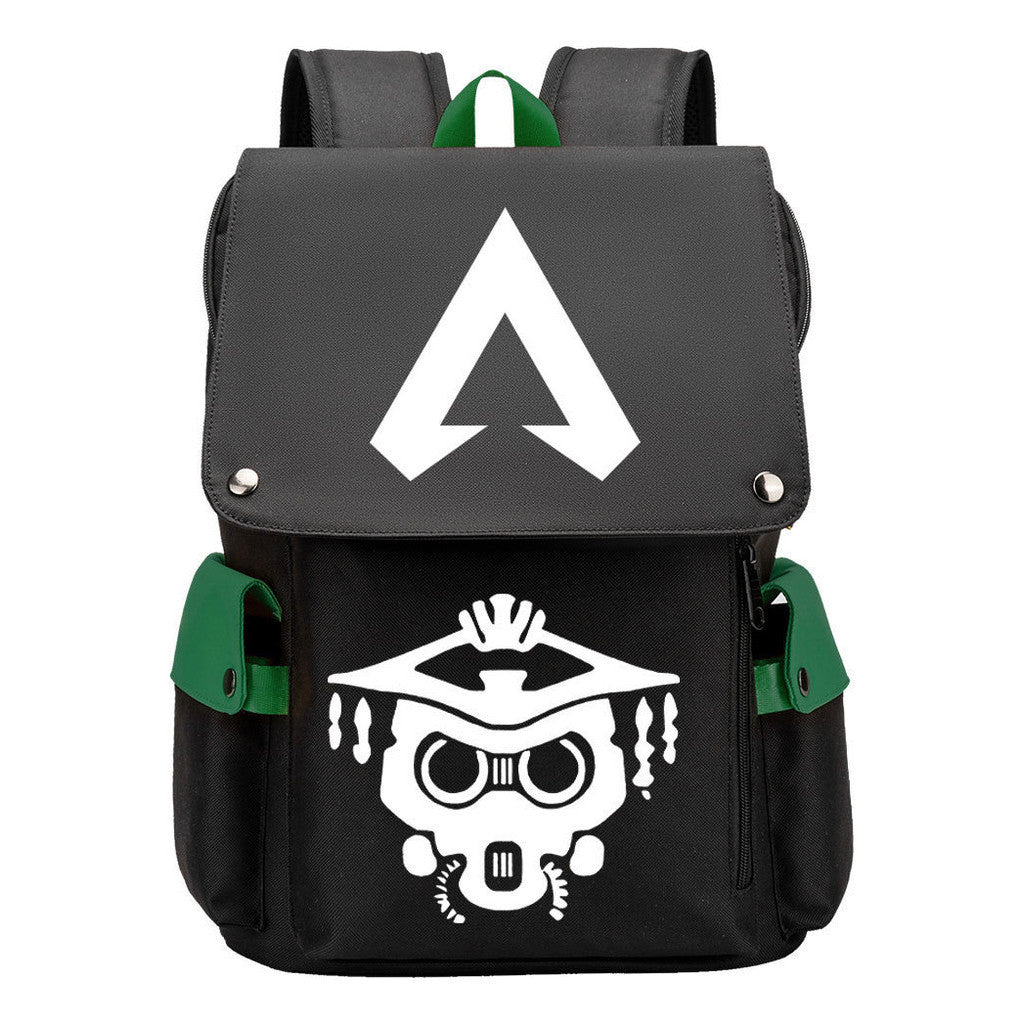 Apex Hero Print Usb Charging Cap Head Style Student School Bag Casual Backpack