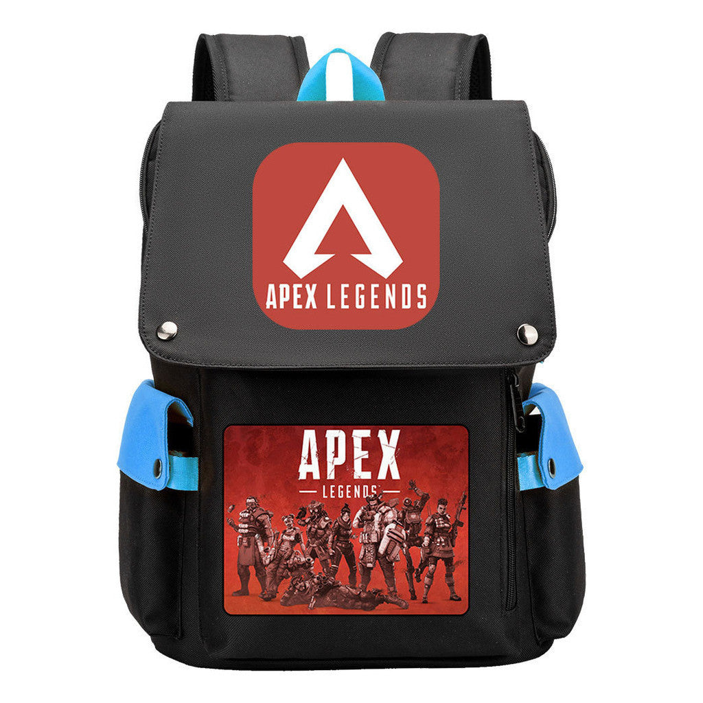 Apex Hero Print Usb Charging Cap Headpiece Student Backpack Leisure Backpack