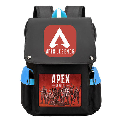 Apex Hero Print Usb Charging Cap Headpiece Student Backpack Leisure Backpack