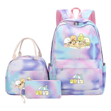 Game Corner Biology Youth School Bag Lunch Bag Three Piece Set Backpack Set