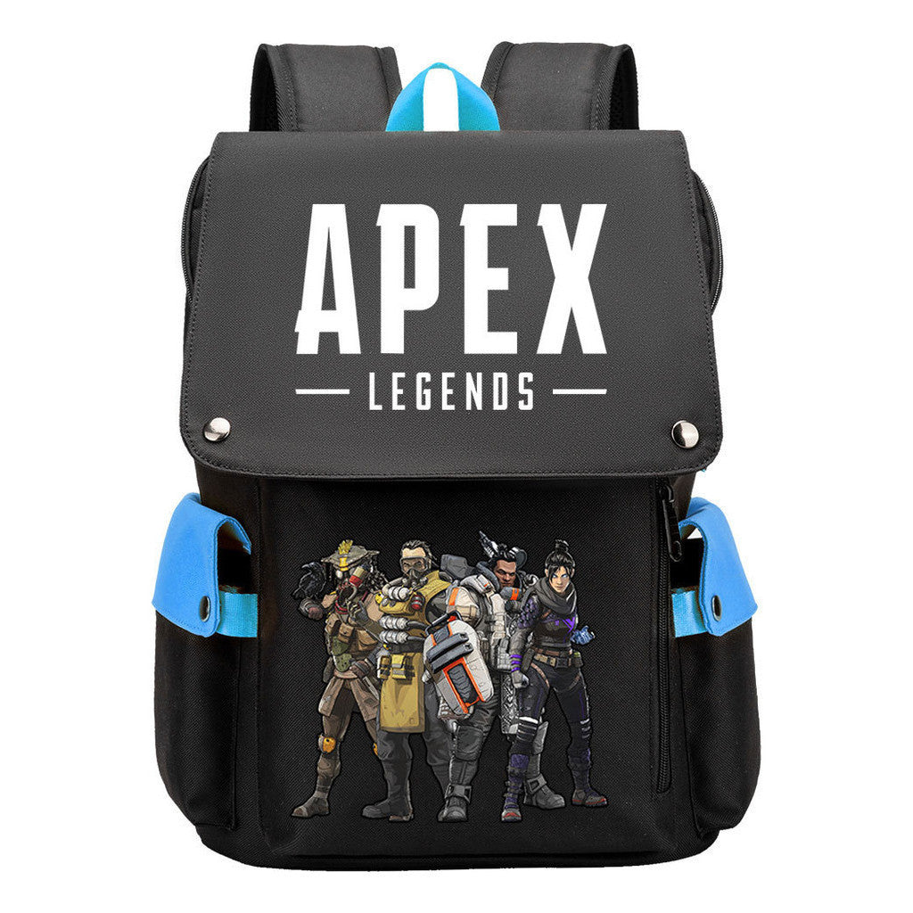 Apex Hero Print Usb Charging Cap Head Style Student School Bag Casual Backpack