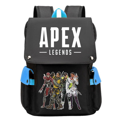Apex Hero Print Usb Charging Cap Head Style Student School Bag Casual Backpack