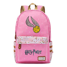 School Of Witchcraft And Wizardry Student Backpack With Floral Canvas Backpack