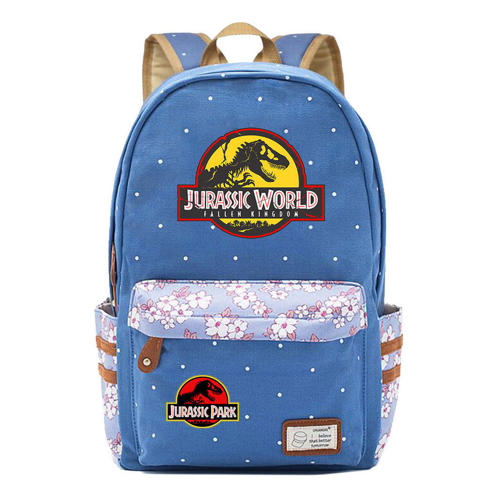 Jurassic Park Dinosaur Printed Student Backpack Leisure Backpack