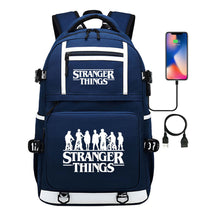 Strange Story Printed Usb Youth Student Backpack For Men And Women's Leisure Travel Backpack