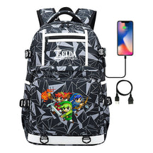 Legend Of Zelda Printed Usb Youth School Bag Backpack Leisure Travel Bag