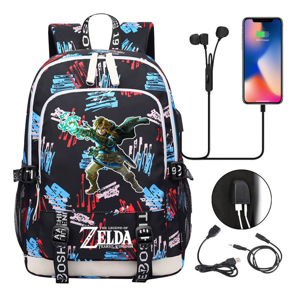 Usb Teen School Bag Men's And Women's Sports Backpacks