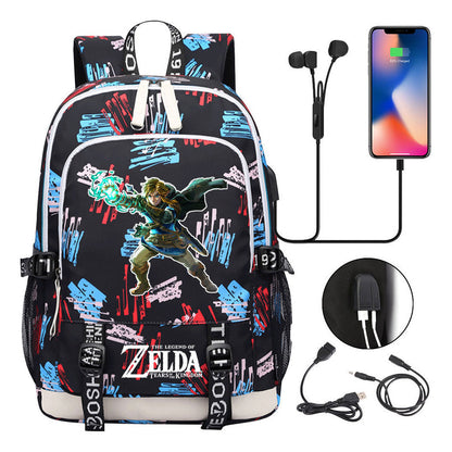 Usb Teen School Bag Men's And Women's Sports Backpacks