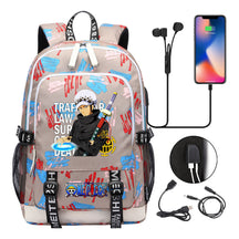 Pirate King Print Youth Student Backpack Usb Casual Backpack
