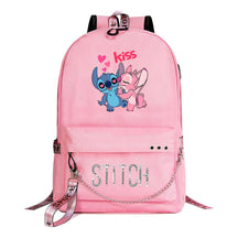 Interstellar Baby Stitch Printed Youth Student School Bag Casual Weaving Strap Backpack