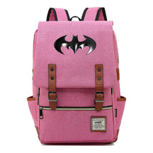 Superhero Batman Print Student Backpack Casual Belt Buckle Classic Backpack