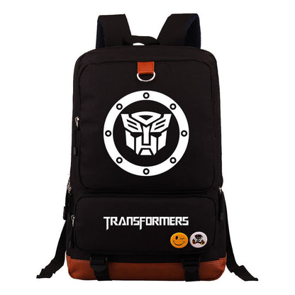 Cartoon Anime Transformation Mecha Student Backpack, Men's And Women's Backpack, Travel Bag