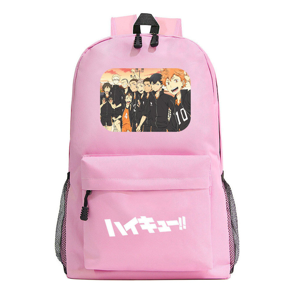 Fashion Volleyball Youth Flying Heart Printed Youth Student School Bag Men's And Women's Leisure Backpack