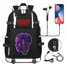 Strange Story Printed Usb Youth Student Backpack For Men And Women's Leisure Travel Backpack