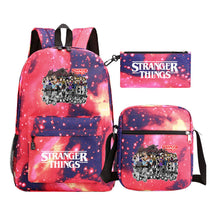 Strange Story Starry Sky Printed Youth Student Backpack 3-piece Set For Men And Women, Backpack Set