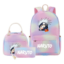 Naruto Teenage Girls School Bag Lunch Bag Three Piece Backpack Set