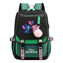 Interstellar Baby Stitch Usb Backpack For Boys And Girls Casual Woven Strap Flip Backpack