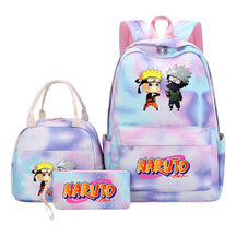 Naruto Student Girl Backpack Lunch Bag Three Piece Set Backpack Set