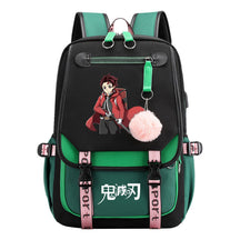 Cartoon Fashion Usb Youth School Bag For Boys And Girls Casual Ribbon Flip Backpack