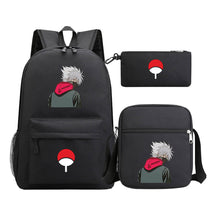 Anime Naruto Starry Sky Youth School Bag Three Piece Set For Men And Women Backpack Set