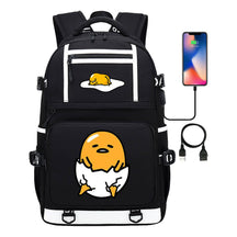 Cartoon Comics Lazy Egg Usb Youth Student Backpack Boys And Girls Backpack Leisure Travel Bag