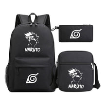 Anime Naruto Starry Sky Youth School Bag Three Piece Set For Men And Women Backpack Set