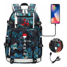 Naruto Usb Youth Student Backpack For Men And Women Leisure Travel Backpack