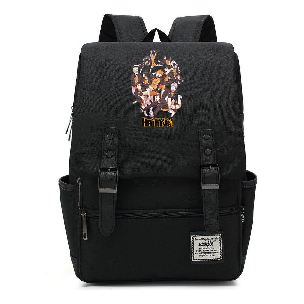 Volleyball Youth Printed Student School Bag Casual Belt Buckle Classic Backpack