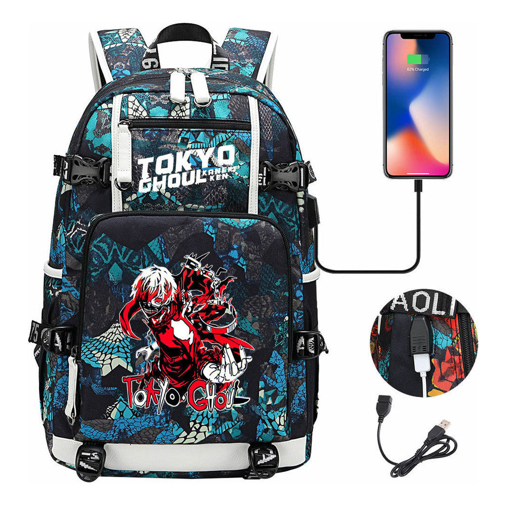 Usb Large Capacity Student Backpack For Leisure Travel Backpack