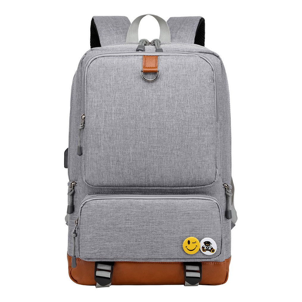 Printed Usb Youth School Bag Leisure Travel Backpack