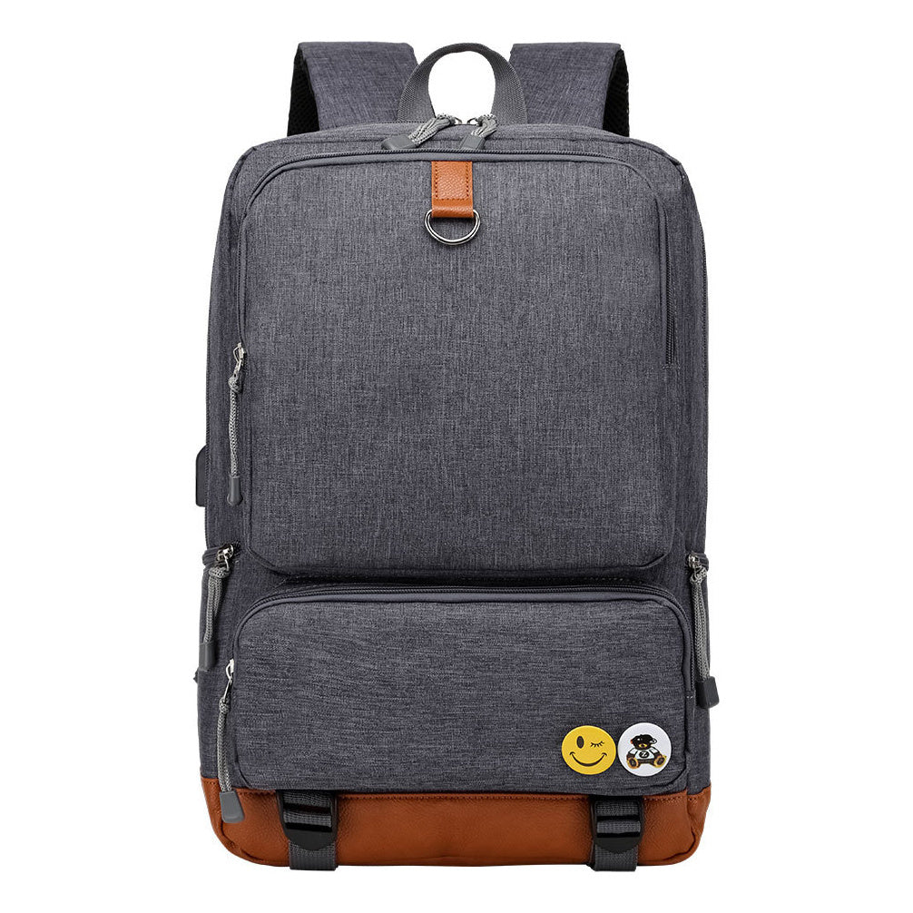 Printed Usb Youth School Bag Leisure Travel Backpack