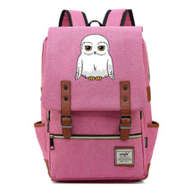 Cartoon White Owl Youth Student Backpack For Men And Women With Casual Belt Buckle Backpack