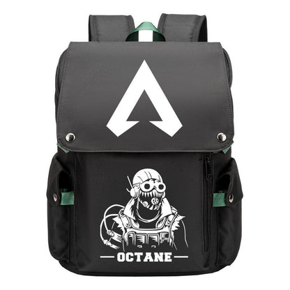 Apex Hero Print Usb Charging Cap Head Style Student School Bag Casual Backpack