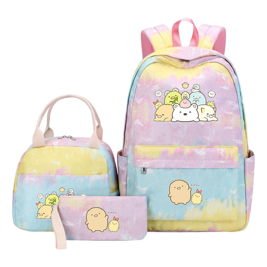 Corner Biology Student School Bag Lunch Bag Three Piece Set Backpack Set