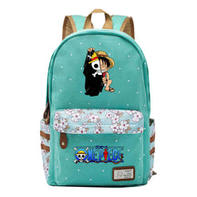 Anime Pirate Wang Lufei Printed Book Bag Fragmented Flower Leisure Backpack