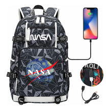 Nasa Fashion Printed Student Backpack With Large Capacity Leisure Travel Backpack