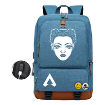 Apex Hero Print Usb Student Backpack For Leisure Travel Backpack
