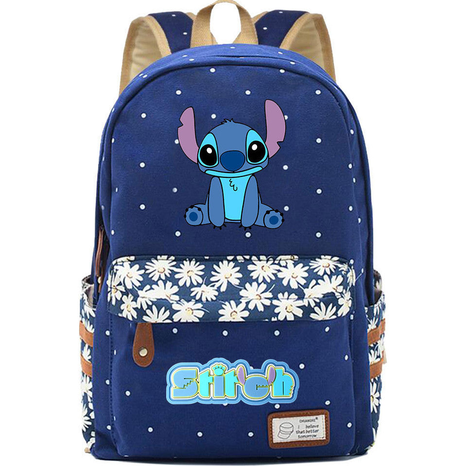 Interstellar Baby Stitch Printed Youth Student Backpack Casual Backpack