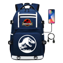 Jurassic Park Dinosaur Usb Youth School Bag Men's And Women's Backpack Leisure Travel Backpack