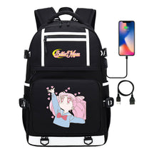 Anime Beauty Girl Warrior Usb Youth Student School Bag Men's And Women's Backpack Leisure Travel Backpack