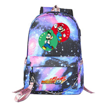 Super Mario Printed Teenage Student Backpack For Men And Women With Casual Woven Straps Backpack
